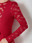 Andy/AN-OK2500/ワンピース/ミニドレス/ワンカラー/レース/タイトワンピース/袖あり/長袖