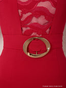 Andy/AN-OK2500/ワンピース/ミニドレス/ワンカラー/レース/タイトワンピース/袖あり/長袖