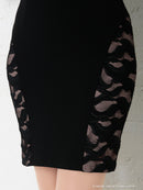 Andy/AN-OK2500/ワンピース/ミニドレス/ワンカラー/レース/タイトワンピース/袖あり/長袖