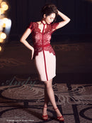 Andy/AN-OK2505/ワンピース/ミニドレス/ツートンカラー/タイトワンピース