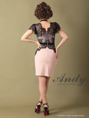 Andy/AN-OK2505/ワンピース/ミニドレス/ツートンカラー/タイトワンピース