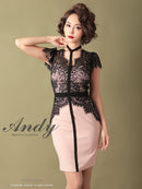 Andy/AN-OK2505/ワンピース/ミニドレス/ツートンカラー/タイトワンピース