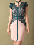 Andy/AN-OK2505/ワンピース/ミニドレス/ツートンカラー/タイトワンピース