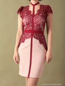 Andy/AN-OK2505/ワンピース/ミニドレス/ツートンカラー/タイトワンピース