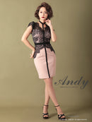 Andy/AN-OK2505/ワンピース/ミニドレス/ツートンカラー/タイトワンピース