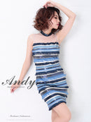 Andy/AN-OK2511/ワンピース/ナイトドレス/キャバドレス/ミニドレス/カラフルボーダー柄/SALE/セール