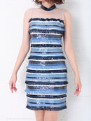 Andy/AN-OK2511/ワンピース/ナイトドレス/キャバドレス/ミニドレス/カラフルボーダー柄/SALE/セール