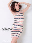Andy/AN-OK2511/ワンピース/ナイトドレス/キャバドレス/ミニドレス/カラフルボーダー柄/SALE/セール