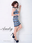 Andy/AN-OK2511/ワンピース/ナイトドレス/キャバドレス/ミニドレス/カラフルボーダー柄/SALE/セール
