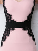 Andy/AN-OK2529/ナイトドレス/キャバドレス/ドレス/ワンピース/ミニドレス/レース/ウエストリボン/タイト/袖あり/SALE/セール