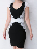 Andy/AN-OK2529/ナイトドレス/キャバドレス/ドレス/ワンピース/ミニドレス/レース/ウエストリボン/タイト/袖あり/SALE/セール