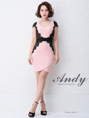 Andy/AN-OK2529/ナイトドレス/キャバドレス/ドレス/ワンピース/ミニドレス/レース/ウエストリボン/タイト/袖あり/SALE/セール