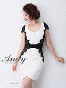 Andy/AN-OK2529/ナイトドレス/キャバドレス/ドレス/ワンピース/ミニドレス/レース/ウエストリボン/タイト/袖あり/SALE/セール