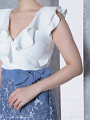 Andy/AN-OK2531/ワンピース/ミニドレス/レース/フリル/Vネック/切替ワンピース