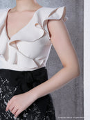 Andy/AN-OK2531/ワンピース/ミニドレス/レース/フリル/Vネック/切替ワンピース