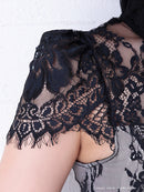 Andy/AN-OK2540/キャバドレス/総レース/ブローチ付き/タイトワンピース/袖あり