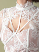 Andy/AN-OK2550/ワンピース/ミニドレス/ワンカラー/総レース/タイトワンピース/袖あり