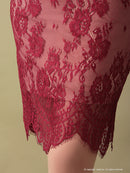 Andy/AN-OK2550/ワンピース/ミニドレス/ワンカラー/総レース/タイトワンピース/袖あり