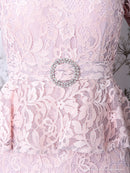 Andy/AN-OK2570/ナイトドレス/キャバドレス/ドレス/ワンピース/ミニドレス/総レース/ペプラム/袖あり