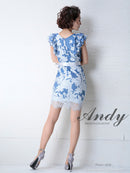 Andy/AN-OK2584/ワンピース/ミニドレス/総レース/ウエストリボン/キャバドレス
