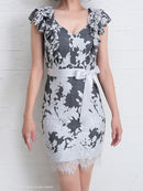 Andy/AN-OK2584/ワンピース/ミニドレス/総レース/ウエストリボン/キャバドレス