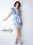 Andy/AN-OK2584/ワンピース/ミニドレス/総レース/ウエストリボン/キャバドレス