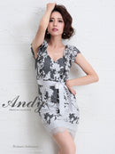 Andy/AN-OK2584/ワンピース/ミニドレス/総レース/ウエストリボン/キャバドレス