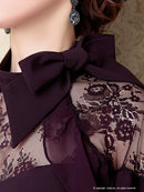 Andy/AN-OK2620/ワンピース/ドレス/ナイトドレス/ミニドレス/キャバドレス/レース/袖あり/星咲るい着用