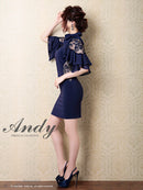 Andy/AN-OK2620/ワンピース/ドレス/ナイトドレス/ミニドレス/キャバドレス/レース/袖あり/星咲るい着用