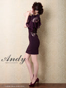 Andy/AN-OK2620/ワンピース/ドレス/ナイトドレス/ミニドレス/キャバドレス/レース/袖あり/星咲るい着用