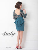 Andy/AN-OK2625/ワンピース/ミニドレス/ワンカラー/タイトワンピース/カラードレス/ペプラム