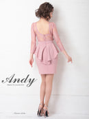 Andy/AN-OK2625/ワンピース/ミニドレス/ワンカラー/タイトワンピース/カラードレス/ペプラム