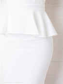 Andy/AN-OK2625/ワンピース/ミニドレス/ワンカラー/タイトワンピース/カラードレス/ペプラム