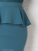 Andy/AN-OK2625/ワンピース/ミニドレス/ワンカラー/タイトワンピース/カラードレス/ペプラム