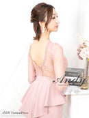 Andy/AN-OK2625/ワンピース/ミニドレス/ワンカラー/タイトワンピース/カラードレス/ペプラム