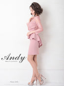 Andy/AN-OK2625/ワンピース/ミニドレス/ワンカラー/タイトワンピース/カラードレス/ペプラム