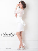 Andy/AN-OK2625/ワンピース/ミニドレス/ワンカラー/タイトワンピース/カラードレス/ペプラム