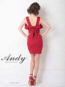 Andy/AN-OK2626/ワンピース/ミニドレス/フリル/カラードレス/バックリボン/ノースリーブ/キャバドレス