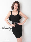 Andy/AN-OK2626/ワンピース/ミニドレス/フリル/カラードレス/バックリボン/ノースリーブ/キャバドレス