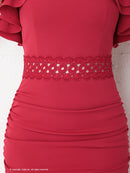 Andy/AN-OK2626/ワンピース/ミニドレス/フリル/カラードレス/バックリボン/ノースリーブ/キャバドレス