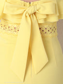 Andy/AN-OK2626/ワンピース/ミニドレス/フリル/カラードレス/バックリボン/ノースリーブ/キャバドレス