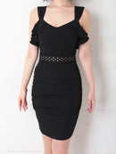 Andy/AN-OK2626/ワンピース/ミニドレス/フリル/カラードレス/バックリボン/ノースリーブ/キャバドレス