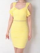 Andy/AN-OK2626/ワンピース/ミニドレス/フリル/カラードレス/バックリボン/ノースリーブ/キャバドレス