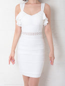 Andy/AN-OK2626/ワンピース/ミニドレス/フリル/カラードレス/バックリボン/ノースリーブ/キャバドレス