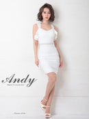 Andy/AN-OK2626/ワンピース/ミニドレス/フリル/カラードレス/バックリボン/ノースリーブ/キャバドレス