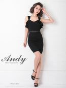 Andy/AN-OK2626/ワンピース/ミニドレス/フリル/カラードレス/バックリボン/ノースリーブ/キャバドレス