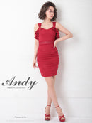 Andy/AN-OK2626/ワンピース/ミニドレス/フリル/カラードレス/バックリボン/ノースリーブ/キャバドレス