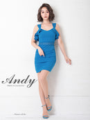Andy/AN-OK2626/ワンピース/ミニドレス/フリル/カラードレス/バックリボン/ノースリーブ/キャバドレス