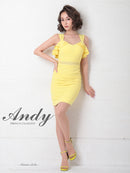 Andy/AN-OK2626/ワンピース/ミニドレス/フリル/カラードレス/バックリボン/ノースリーブ/キャバドレス
