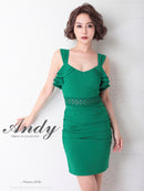 Andy/AN-OK2626/ワンピース/ミニドレス/フリル/カラードレス/バックリボン/ノースリーブ/キャバドレス